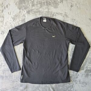 Vintage Y2K Nike Sphere Dry Long Sleeve Shirt Size Large Black